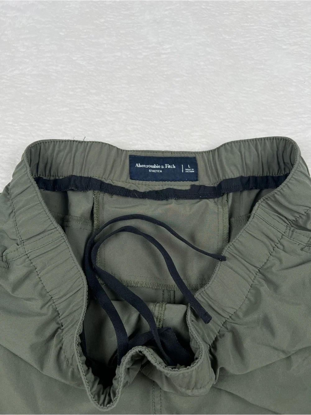 Abercrombie & Fitch Stretch Athletic Running Shorts Green Size L 5”